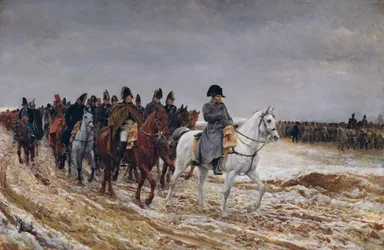 Napoleon (1769-1821) sotaretkellä vuonna 1814, 1864